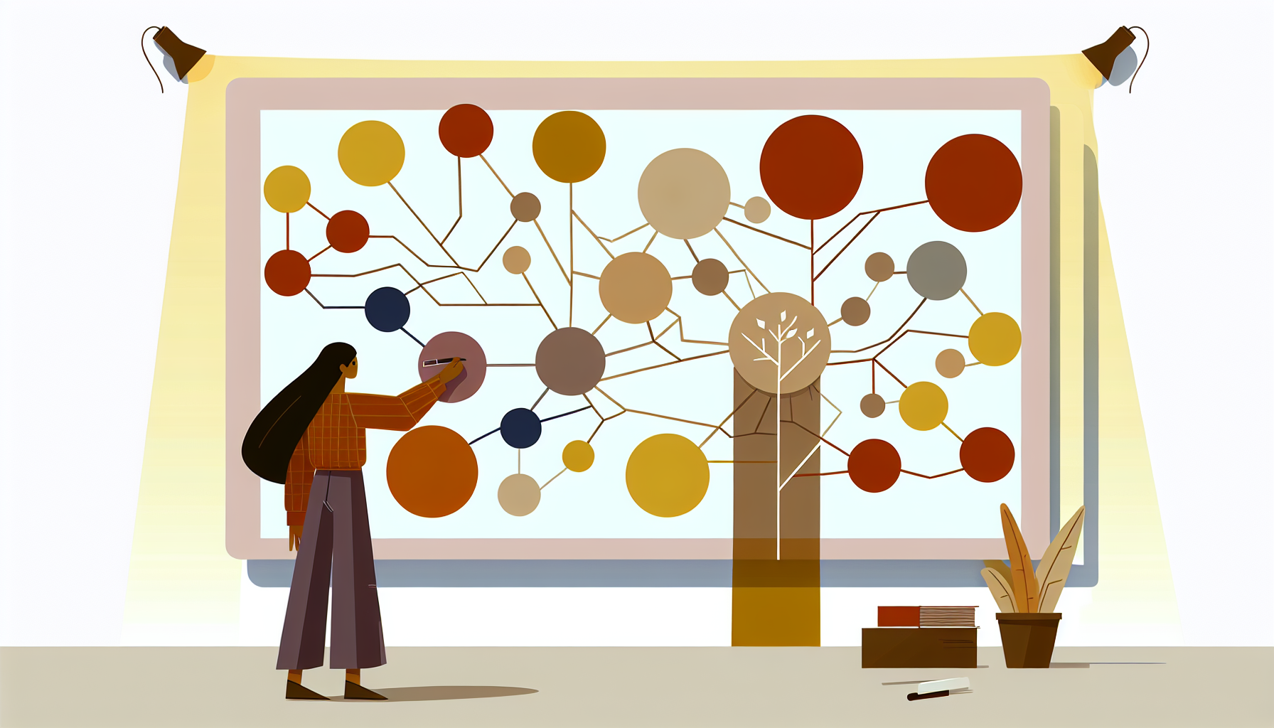 Mind Map — visual brainstorming with central topic and radiating branches