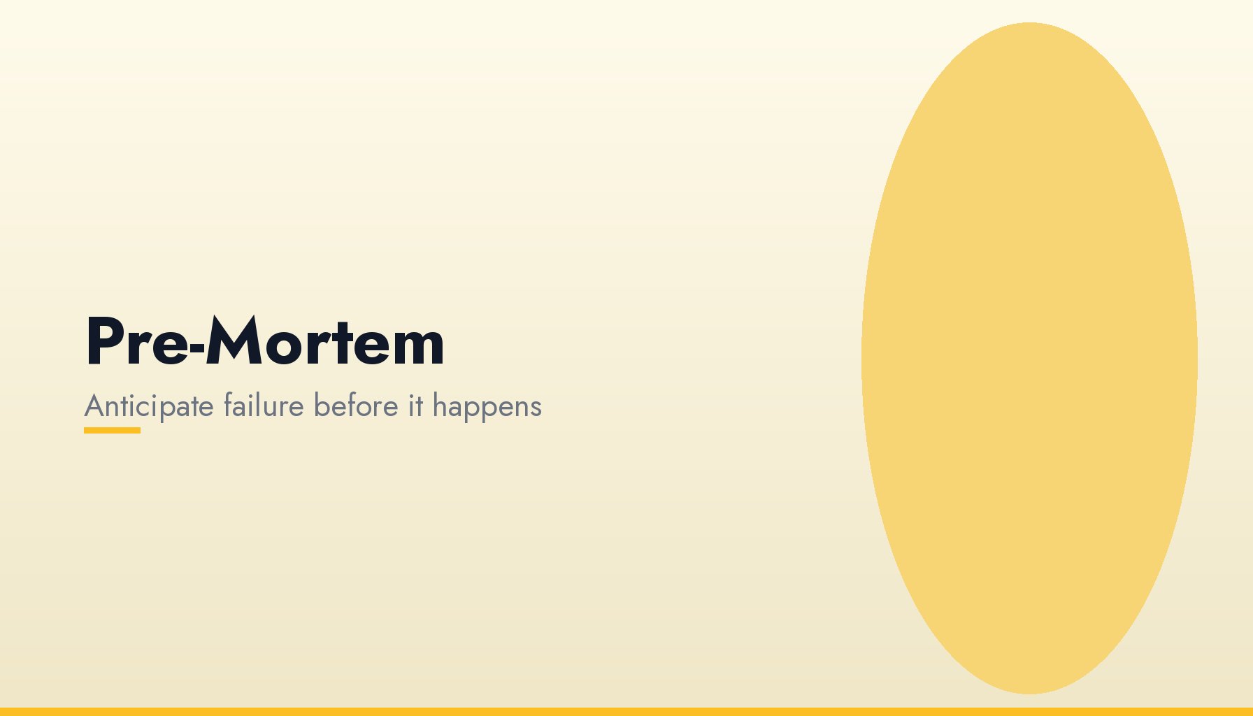 Team using premortem technique to identify project failure risks before launch